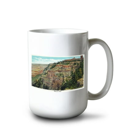 

15 fl oz Ceramic Mug Grand Canyon National Park Arizona Hotel El Tovar Exterior Dishwasher & Microwave Safe
