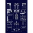 thumbnail image 2 of Buhlmann, J. 13x18 Gold Ornate Wood Framed with Double Matting Museum Art Print Titled - Temple of Diana, Monument of Thrasyllus (Blueprint), 2 of 4