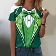 thumbnail image 2 of felwors St Patricks Day T Shirts for Women 2026 Lucky Irish Shamrock Clover Graphic Tee Cute Funny Short Sleeve Festival Tops (Mint Green, XL), 2 of 4