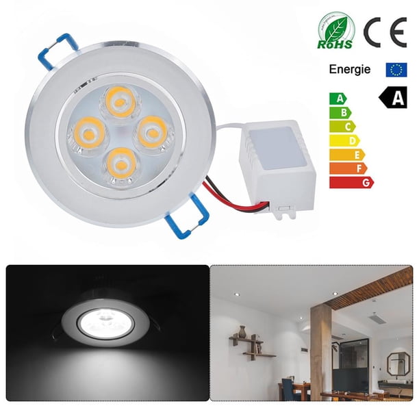 Foco Empotrable De Luz De Techo Led Regulable De 4*1W, Luz Descendente, Blanco Frío, 220V matsuzay HA024186-02