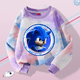 thumbnail image 5 of Ropa teñida con teñido anudado de Sonics para niños, dibujos animados, cuello redondo, lindas niñas, suéter morado, tops, ropa, sudadera, tops, regalos de cumpleaños, 5 of 5