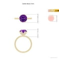 thumbnail image 4 of ANGARA Natural Vintage Style Round 1.8 ct Amethyst Solitaire Floral Ring in 14K Yellow Gold for Women (Size-8mm) | February Birthstone, Anniversary, Jewelry Gift for Women | Natural Amethyst Ring, 4 of 9