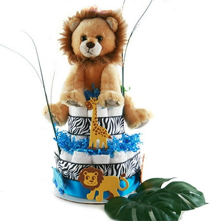 Jungle Basket - It’s a Jungle out There Diaper Cake