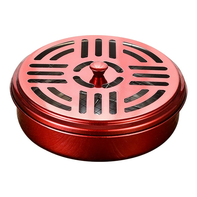 Boovnll Home, Classical Design Portable Mosquito Coil Box Iron Case with Lid, Coil Holder, Smart Home, Home Essentials