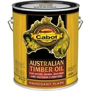 Cabot 140.0003459.007 Australian Timber Oil Stain, 1 Gallon, Mahogany Flame