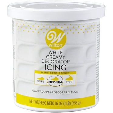 Wilton Ready-to-Use Medium Consistency White Buttercream Frosting, 16 oz. Tub