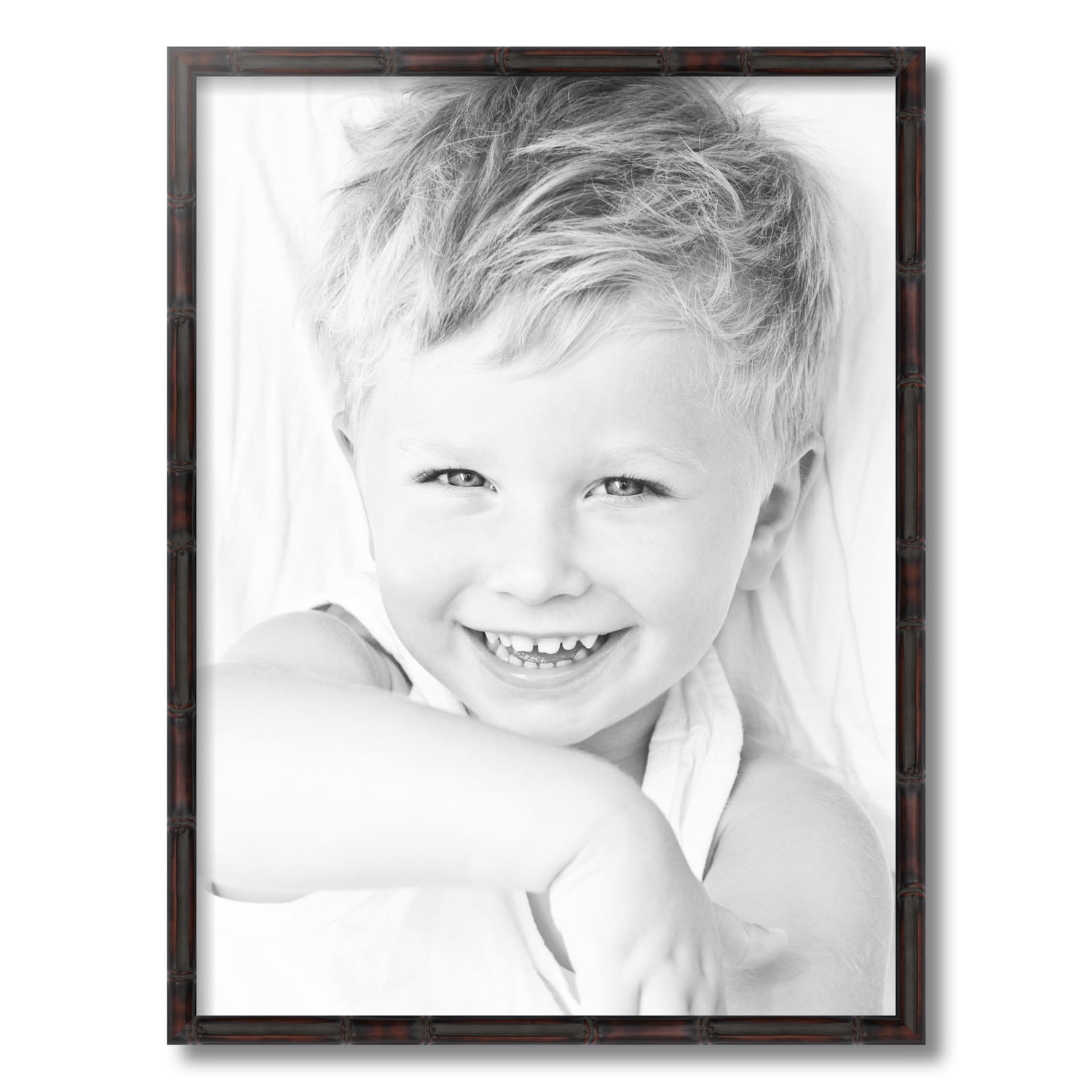 ArtToFrames 18x24 Inch Walnut Bamboo Picture Frame, This Brown Wood Poster Frame is Great for Your Art or Photos, Comes with 060 Plexi Glass (4874)