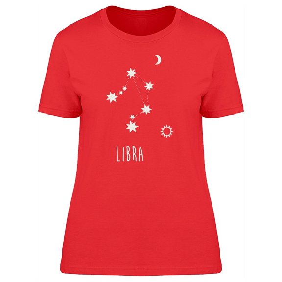 Libra White Stars Tee Women's -Image by Shutterstock