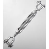 BARON 19-3/8X6 Turnbuckle, 1200 lb Weight Capacity, Jaw Fitting A, Jaw Fitting B, Galvanized Steel
