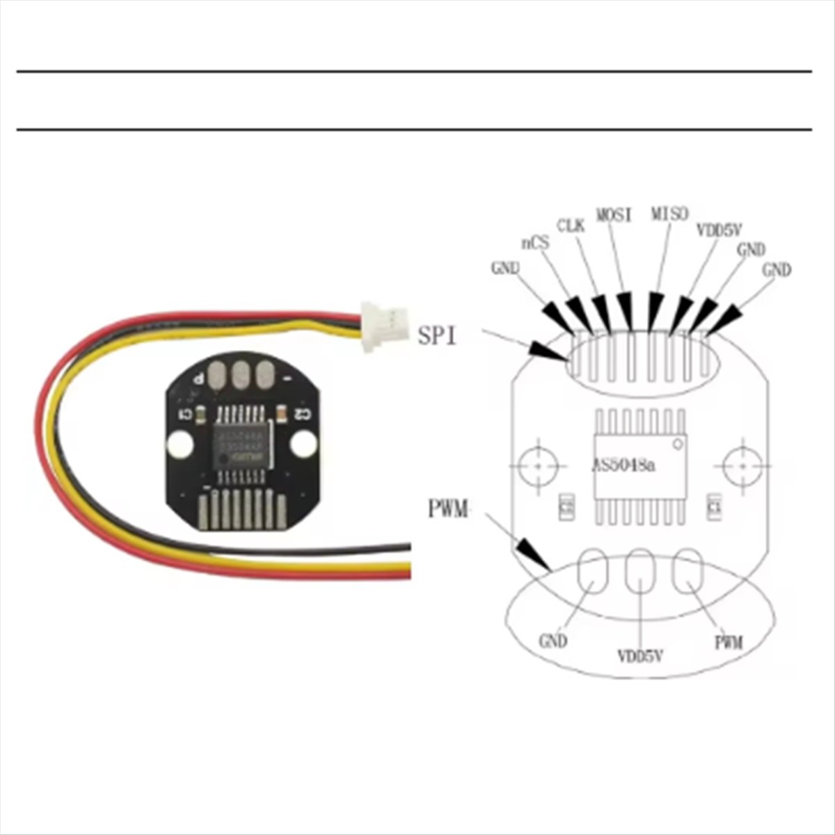 Magnetic Encoder AS5048A Module - 14-Bit PWM/SPI Interface For ...
