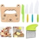 thumbnail image 1 of 2023-wood Kids Kitchen Knife Toddler Knife Set Cooking Knives Vegetable Crinkle Cutter Cooking Utensils For Kids Kitchen Supplies-1, 1 of 5