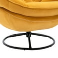 thumbnail image 4 of Anysun Accent Swivel Chair with Ottoman for Living Room - Velvet Reading Chairs Set - Tufted Recliner Chairs with Swivel Base for Nursery - Yellow, 4 of 11