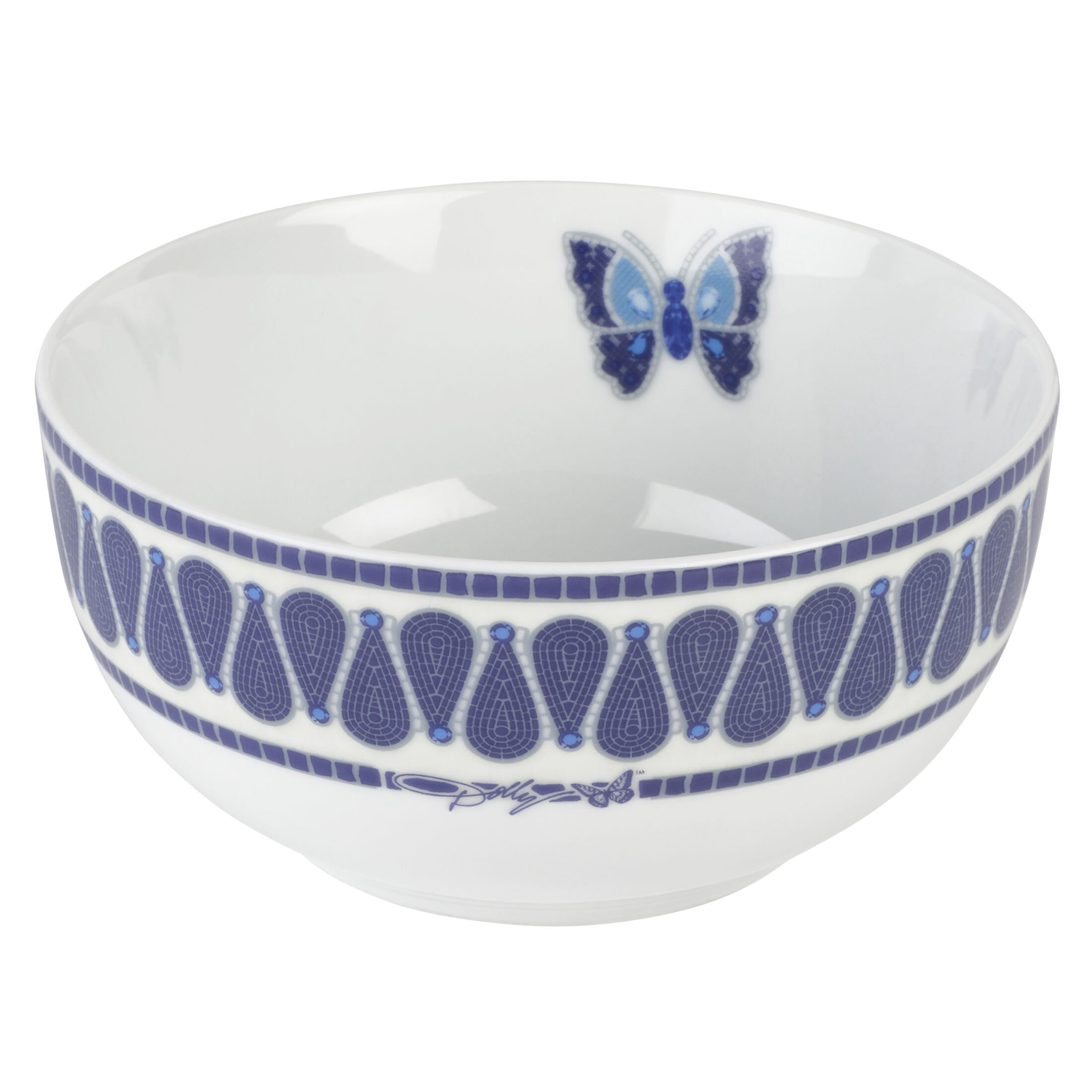 Dolly Parton Jeweled Mosaic 12pc Blue Butterfly Tableware Set