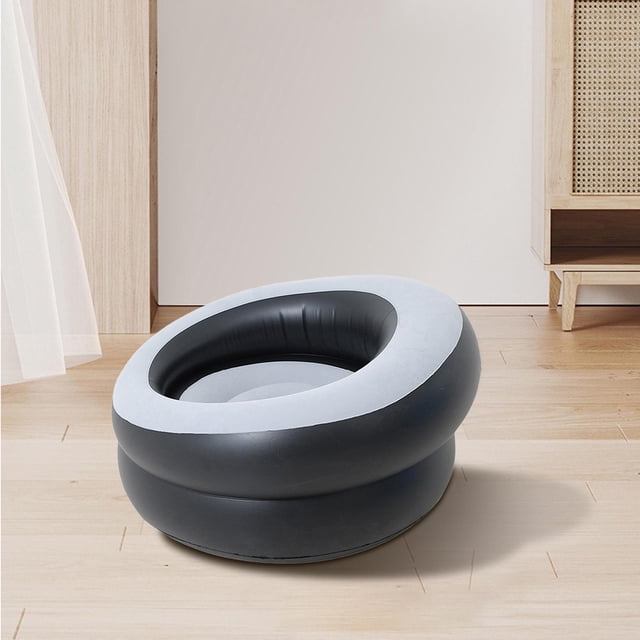 Elodie Inflatable Chair Ergonomic Design Inflatable Couch for Trekking Outdoor Home Gray