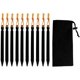 thumbnail image 1 of Clavijas para tienda de campaña, 10 clavijas para lona, ​​clavijas para acampar, senderismo, viajes, mochilero, actividades al aire libre, color negro, 1 of 5