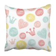 thumbnail image 1 of RYLABLUE Simple Pattern With Hearts And Crowns Great For Baby Valentine's Day Mother's Wedding Pillowcase 16x16 inch, 1 of 1