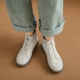thumbnail image 2 of Lovskoo 2024 Ankle Boots for Women High Top Shoes Round Toe Platform Slip On Fall Heeled Short Boots Shoes Gray, 2 of 6