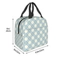 thumbnail image 3 of Salouo Daisy Plaid Blue for Unisex Lunch Bag Leakproof Lunch Tote Large Capacity Reusable Insulated Lunch Box Cooler Lunch Container for Work/Office/Picnic/Travel-Black, 3 of 8