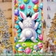 thumbnail image 1 of CaiYueKe Easter Door Curtain Spring Holiday Decorations Bunny Egg Pattern Party Supplies Wall Hanging Decorative Banner for Home Indoor Outdoor Festival Celebration, 1 of 9