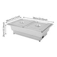 thumbnail image 3 of Rectangular Electric Chafing Dish, Buffet Food Warmer, Stainless Steel Chafing Dishes with Adjustable Temperature Control, for Wedding, Party (2 Compartments, 9.5QT), 3 of 20