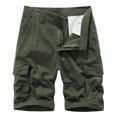 thumbnail image 1 of Birdeem Mens Summer Fashion Outdoors Casual Solid Color Button Multi-Pocket Sport Shorts Pants, 1 of 1