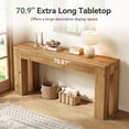 thumbnail image 3 of Finmind Solid Wood Console Table, 70.87" Extra Long Entryway Table for Hallway, Easy Assembly, Light Brown, 3 of 7