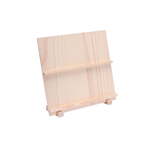 Estante de exhibición de joyería Qarigey 2 capas madera soporte para pendientes multicapa
