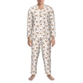 thumbnail image 3 of Fotbe Labrador Retriever Dog Pattern Long Sleeve Pajama Set for Men,Sleepwear Set,2-piece Loungewear Set,Soft PJs Comfy Nightwear with Pockets-X-Large, 3 of 7