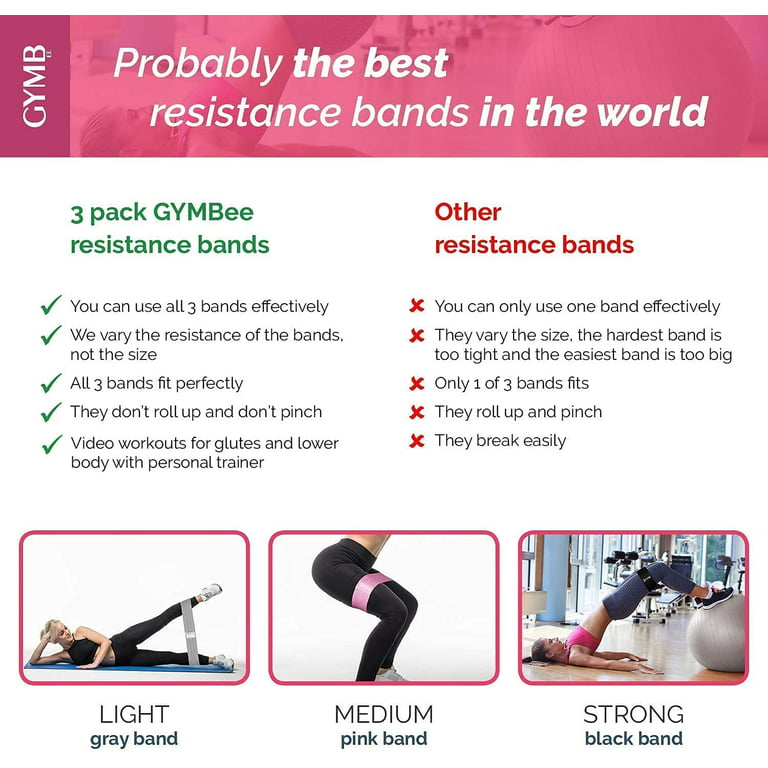  Resistance Band, Workout Equipment Work from Home, Exercise  Equipment for Squat, Leg, Glute, Thigh, Fitness and Home Workout, Non Slip Booty  Bands for Women, Gym Accessories for Yoga : Sports 