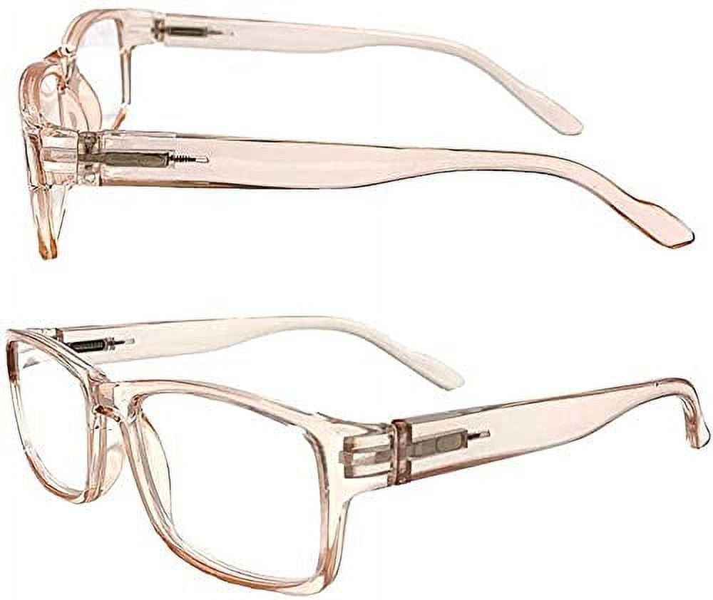 Readerest Blue Light Blocking Reading Glasses (Blush, Zero Magnification) Computer Glasses, fashionable for men and women, Anti Glare, Anti Eyestrain, UV protection