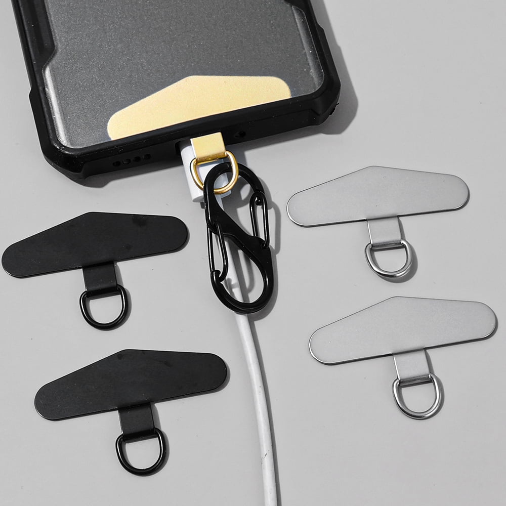 Metal Buckle Lanyard 15-Pack Universal Phone Lanyard Tabs - Ultra Thin  Transparent Phone Tether Tabs With Metal D-Ring Buckle Iphone Tether Tab