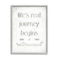 thumbnail image 5 of Stupell Industries Life's Journey Begins At Retirement Phrase Self-Care Quote Black Framed, 24 x 30, Design by Daphne Polselli, 5 of 5