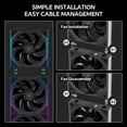 thumbnail image 7 of Thermalright TL-M12Q X3 120mm Daisy Chain Case Fans,ARGB Pc Fan Up to 2000RPM, Infinite Mirrors on Both Sides,Single Cable for Each Set of Fans Easier Installation (Black), 7 of 7