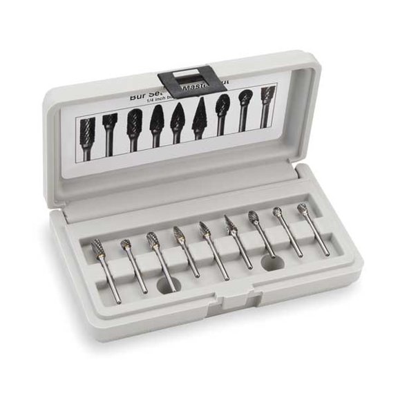 Widia Carbide Bur Sets,1/8,9 Pcs M40591
