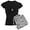 With Gray Camo Pant, variant on CafePress - Eight Ball Pool Women's Dark Pajamas - Women's Short Sleeve Print T-Shirt and Pants Dark Cotton Pajama Set
