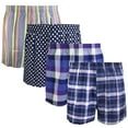 thumbnail image 2 of Falari 4-Pack Men's Boxer Underwear Shorts 100% Cotton Assorted-02 Large, 2 of 6