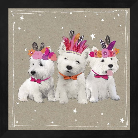 Fancypants Wacky Dogs VIII by Hammond Gower, Framed Wall Art, 13.25W x 13.25H