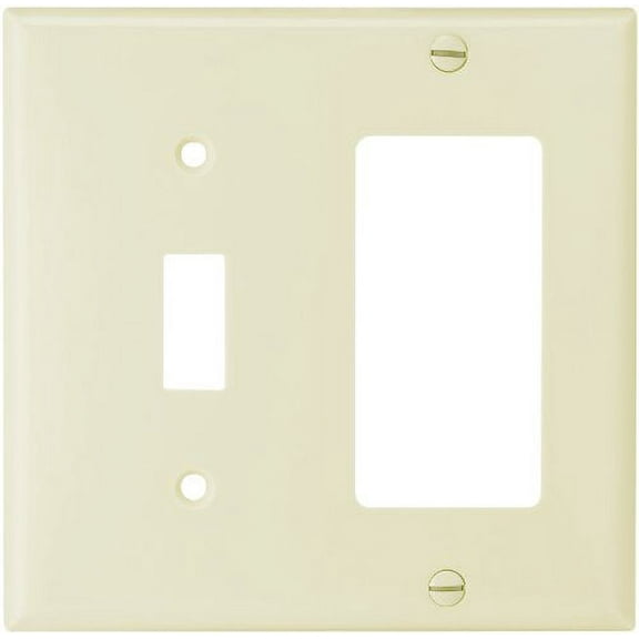 Cooper 2153A Almond Two Gang One Toggle One Decorator Combination Wall Plate