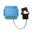 thumbnail image 1 of Medidor de Energía Inteligente Tuya WIFI Bidireccional con Pinza de Transformador, Monitor de Potencia de 80 A, Compatible con Alarma, 1 Canal, 1 CT, 1 of 5