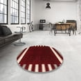 thumbnail image 4 of Ahgly Company Machine Washable Indoor Round Contemporary Camel Brown Area Rugs, 5' Round, 4 of 7
