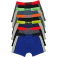 thumbnail image 4 of ToBeInStyle Men's Pack of 12 Randomly Assorted Boxer Brief Shorts w/ Neon Colored Waistbands - Large, 4 of 7
