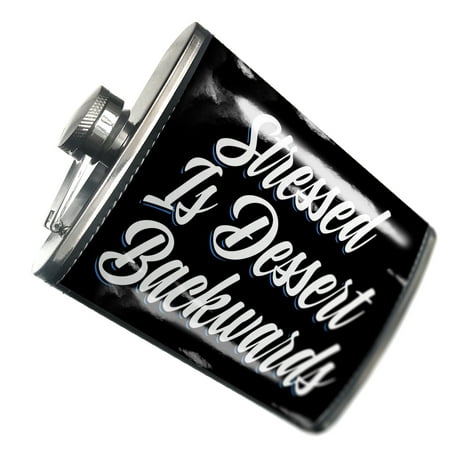

NEONBLOND Flask Classic design Stressed Is Dessert Backwards