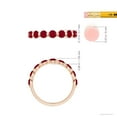 thumbnail image 5 of ANGARA Natural Floating Round 1.35 ct Ruby Semi Eternity Wedding Ring in 14K Rose Gold for Women (Size-3mm) | July Birthstone, Birthday, Anniversary, Jewelry Gift for Women | Natural Ruby Ring, 5 of 9