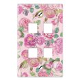 thumbnail image 1 of WIRESTER 4-Port Wall Plate for Keystone Jacks Modular Inserts Ethernet Cable, Vintage Roses Flowers, 1 of 6