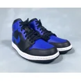 thumbnail image 3 of Ni - ke Air Jordan 1 Mid 'Royal' Black Hyper Royal White 554724-077 Men Size 8.5, 3 of 5