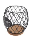 thumbnail image 1 of Coffee Pod Storage Basket Coffee Holder with Wooden Base Desktop Large Capacity Stylish Look Easy Access Contemporary Decor, 1 of 7
