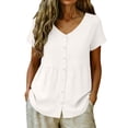 thumbnail image 4 of Cotton Linen Shirts For Women Peasant Tops For Women Womens Gauze Tops Gauze Tunic Tops For Women Lightweight Linen Blouses For Women Gauze Shirts Womens Summer Tops Summer Blouses For Women, 4 of 8