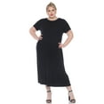 thumbnail image 2 of White Mark Robe Maxi à Manches Courtes pour Femmes, 2 of 6