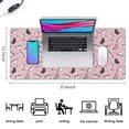 thumbnail image 5 of Long Mouse Pads for Desk,Pink Cartoon Unicorn Heart Pattern Desk Mats on Top Of Desks, Desk Mouse Pad Extra Large with 3mm Non-Slip Base and Stitched Edge for Gaming,Office,Work,Home 35.4"x15.7", 5 of 6