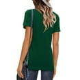 thumbnail image 4 of Womens Summer Casual Short Sleeve Tunics Tops Crew Neck Blouses Dressy Basic Shirts, 4 of 6